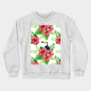 Toucan and tropical bouquet Crewneck Sweatshirt